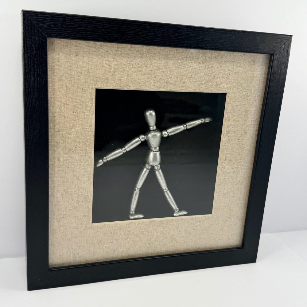 Modern 3D Silver Mannequin Shadow Box Wall Art 12x12 Studio Decor 2012